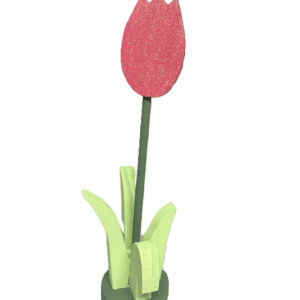 Sparkling pink tulip